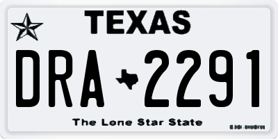 TX license plate DRA2291