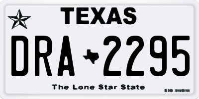 TX license plate DRA2295