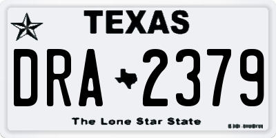 TX license plate DRA2379