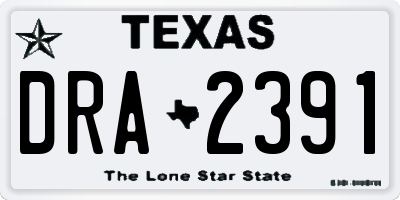 TX license plate DRA2391