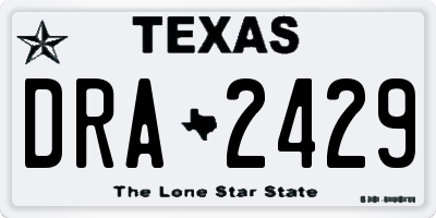 TX license plate DRA2429