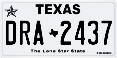 TX license plate DRA2437