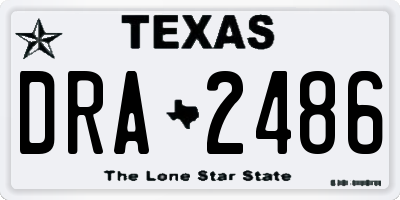 TX license plate DRA2486