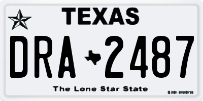 TX license plate DRA2487