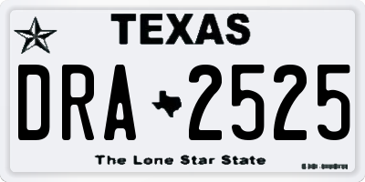 TX license plate DRA2525