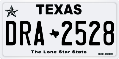 TX license plate DRA2528
