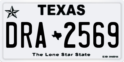 TX license plate DRA2569
