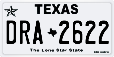 TX license plate DRA2622