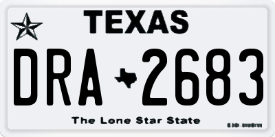 TX license plate DRA2683