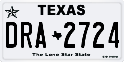 TX license plate DRA2724
