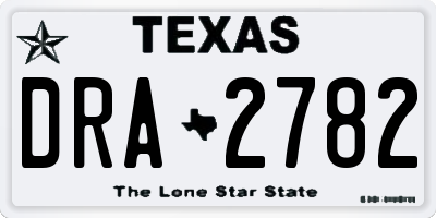 TX license plate DRA2782