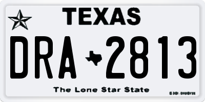 TX license plate DRA2813