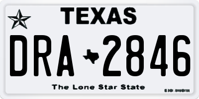 TX license plate DRA2846