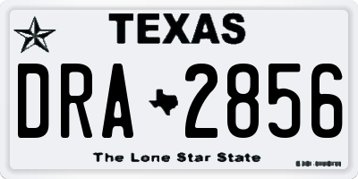 TX license plate DRA2856