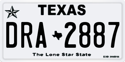 TX license plate DRA2887