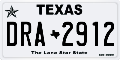TX license plate DRA2912