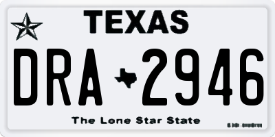 TX license plate DRA2946