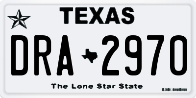 TX license plate DRA2970