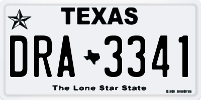 TX license plate DRA3341