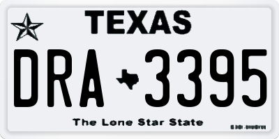 TX license plate DRA3395