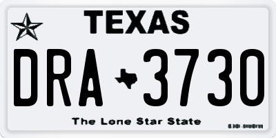 TX license plate DRA3730