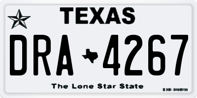 TX license plate DRA4267