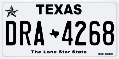 TX license plate DRA4268