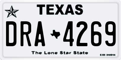 TX license plate DRA4269