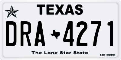 TX license plate DRA4271