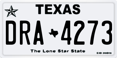 TX license plate DRA4273