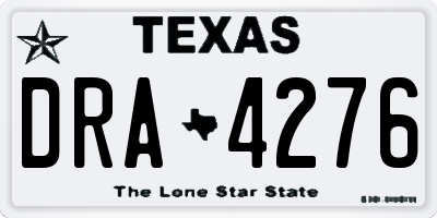 TX license plate DRA4276