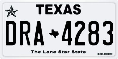 TX license plate DRA4283