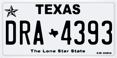 TX license plate DRA4393