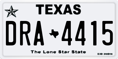 TX license plate DRA4415
