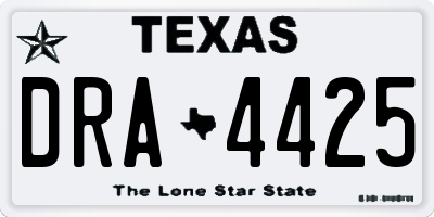 TX license plate DRA4425