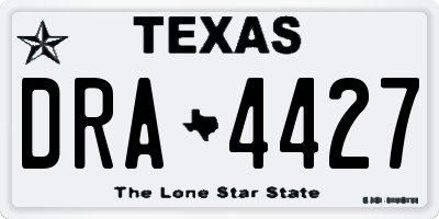 TX license plate DRA4427