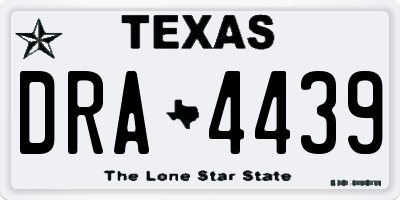 TX license plate DRA4439