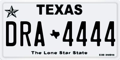 TX license plate DRA4444