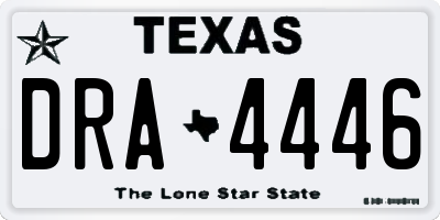 TX license plate DRA4446