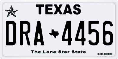 TX license plate DRA4456