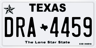 TX license plate DRA4459