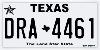 TX license plate DRA4461
