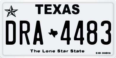 TX license plate DRA4483