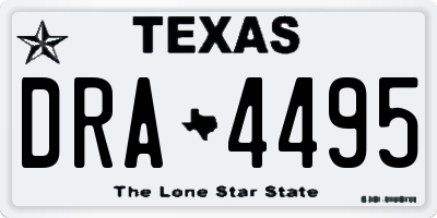 TX license plate DRA4495