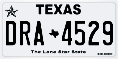 TX license plate DRA4529