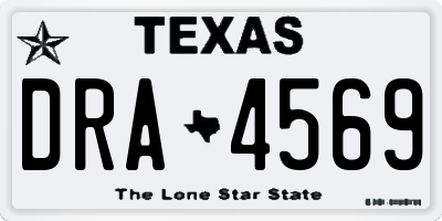 TX license plate DRA4569