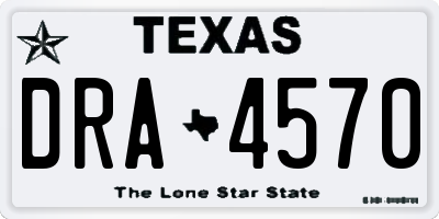 TX license plate DRA4570