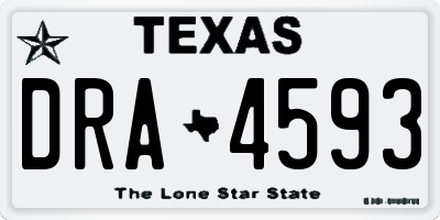 TX license plate DRA4593