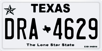 TX license plate DRA4629