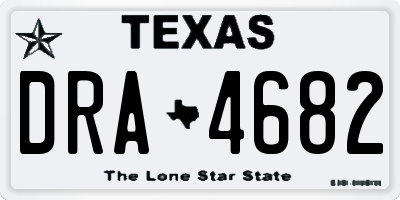 TX license plate DRA4682